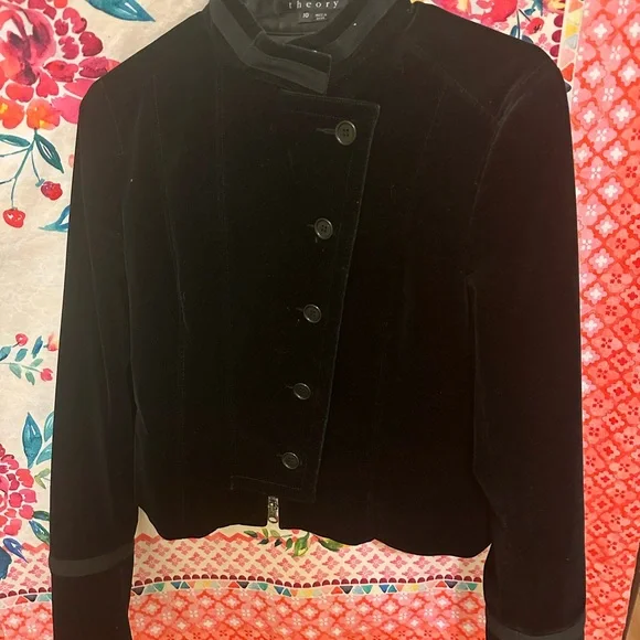 Theory Women's Black Velvet Jacket - Picture 1 of 3